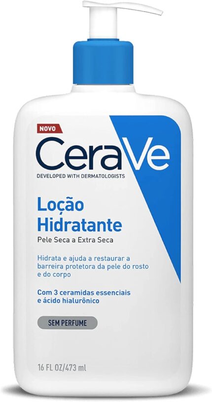 CeraVe Loção Hidratante Corporal com Ácido Hialurônico – Hidratação Profunda para Pele Seca