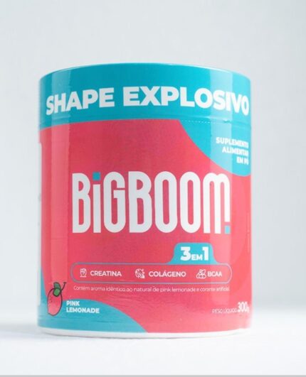 Creatina - BIGBOOM - 100% Pura 300G. A única 3 em 1 | Colágeno, BCAA + Creatina Monohidratada - para mulheres, crescimento de glúteos, crescimento mus